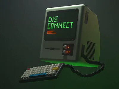 Control and Disconnect 3d 3d animation animation atmospheric c4d computer fog illustration keyboard octane retro