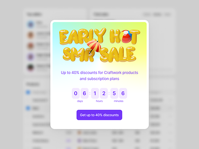 Sale ☀️ 3d 3dfont application concept countdown craftwork design discounts illustration landing logo sale summer summersale ui vector web website