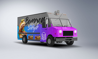 food truck MOCKUP food food truck mockup truck vehicle wrap