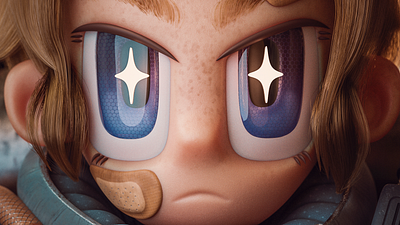 Eye Augmentation Close Up 3d 3d art blender illustration pixar render