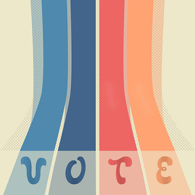 Vote election illustration retro vote