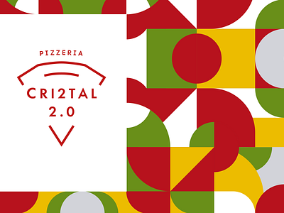 Cristal 2.0 - brand and coordinated image 2d brand brand identity branding cover design geometric design geometric pattern geometric shape graphic design illustrator logo pattern patterns pizza pizza logo vector