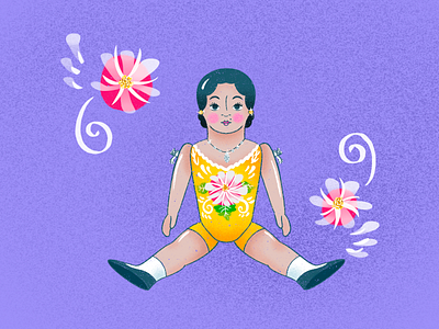 Muñeca de cartón mexicana artesania doll illustration mexican art mexican culture procreate