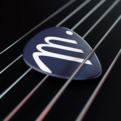 M. Workshop - Pick (Branding) 3d blender branding design guitar logo m pick render