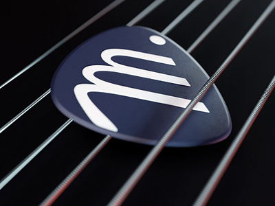 M. Workshop - Pick (Branding) 3d blender branding design guitar logo m pick render