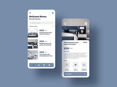 HomeSweet - Home Rental App app design ios sketch ui ux