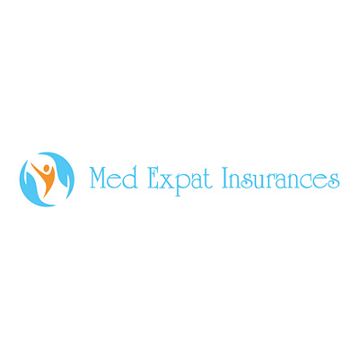 Med Expat Insurances branding design flat graphic design icon illustration illustrator logo minimal vector