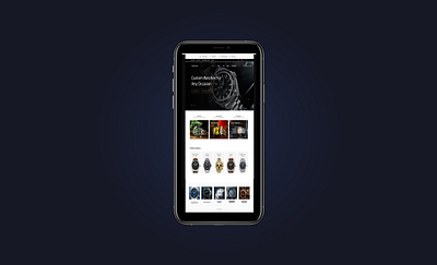 Luxury Watch Website iPhone XS black blue buy design online online shopping online store responsive design shop ui ux design watch web design webdesign website