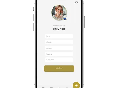 Profil screen for social media app app app design design mobile app mobile design social social media tunisia ui ux