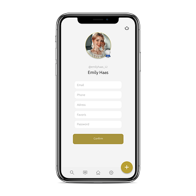 Profil screen for social media app app app design design mobile app mobile design social social media tunisia ui ux