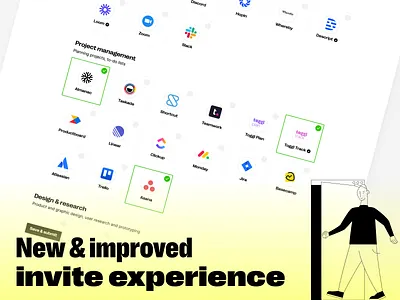 New invite experience form gradient grid iteration list update