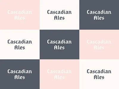 Cascadian Ales - Logotype alchohol ale ales beer beers blackletter brand branding branding concept branding identity cascadia craft beer craft brewery grid logo logotype pattern traditional type typography
