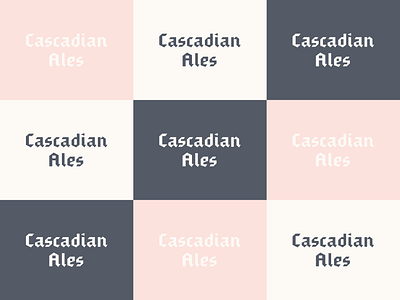 Cascadian Ales - Logotype alchohol ale ales beer beers blackletter brand branding branding concept branding identity cascadia craft beer craft brewery grid logo logotype pattern traditional type typography