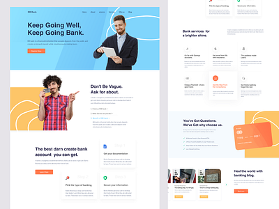 Online Banking Landing Page V2 bank card banking banking app banking website bankingapp brand identity branding cradit card design finance app hellodribbble homepage landing design landing page landing page design landing page ui minimal ui uidesign uiux