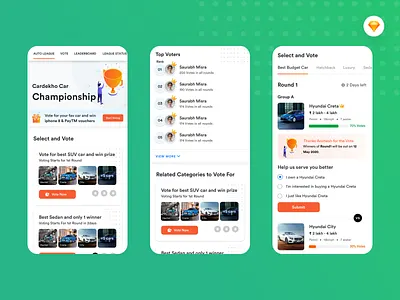 Zigwheels Championship 2020 animation app branding design flat icon illustration ui ux vector