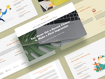 Landing Page of a Branding Agency branding design landing landing page ui uiux web design webdesign