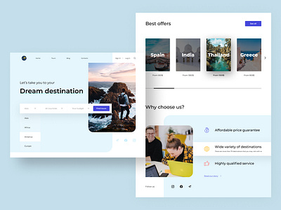 Travel Agency Landing page agency agency landing page branding design landing landing page landingpage travel travel agency travelling ui uiux web design webdesign