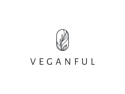 Loog design for Veganful food healthy leaves logo plants vegan