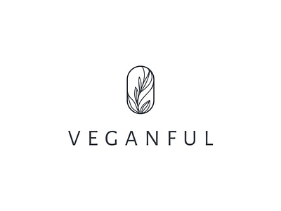 Loog design for Veganful food healthy leaves logo plants vegan