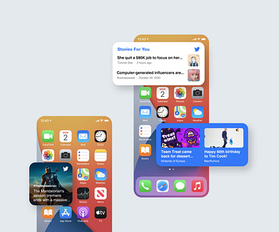 [concept] Twitter widgets for iOS 14 app apple design designs flat flat design flatdesign ios ios 14 ios app ios14 ios14widgets twitter twitter widget widget widgets