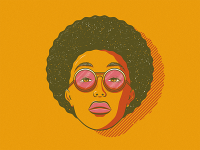 Funky Portrait funky glasses illustration illustrator portrait retro vector