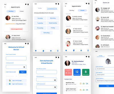 Virtual doctor app mobile mobile ui ui ui ux ui design uidesign uiux virtual doctor