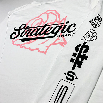 Strategic Rose Long Sleeve apparel apparel design apparel sale branding clothing logo long longsleeve merch merch design rose skate sleeve strategic street streetwear tee tee shirt vanguard vanguarddesignco