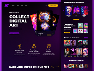 NFT Landing Page figma landing page nft ui ux