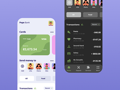 "Pepe" Banking app app bank bank app bank card banking app credit card credit card checkout design icon set icons illustration logo money typography ui ux vector