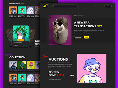 NFT Marketplace / Landing Page landing page marketplace nft