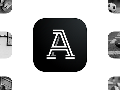 The Athletic - App Icon Updates align baseball basketball brand football gradient hockey ios mma news optical shadow soccer sports the athletic