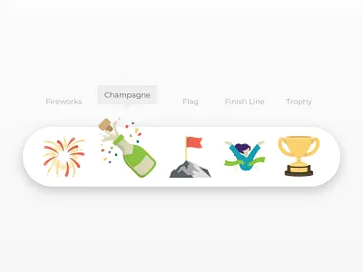 SupplyShift - Emojis champagne emoji emojis fireworks flag icons illustration trophy vector