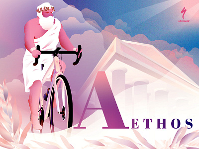 A bicycle for the Zeus bicycle greek god illustration road bike specialized zeus