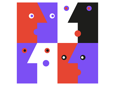 Faces Puzzle art branding creative digitalart digitalillustration draw dribbble illustration illustrator inspiration logo