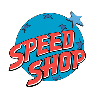 Speedshop but make it look like Planet Hollywood illustration sticker vector vector art vector illustration