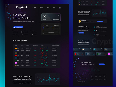 Crypto Landing Page crypto figma landign page ui ux