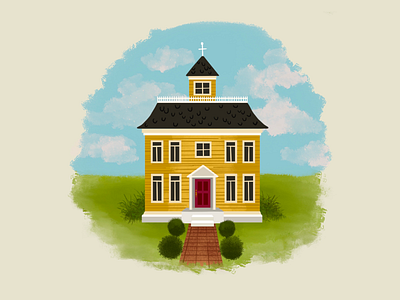 I Want A House architecture digital digital art digital illustration digital painting drawing historical house house illustration illustration illustrator painting procreate procreate art sketch