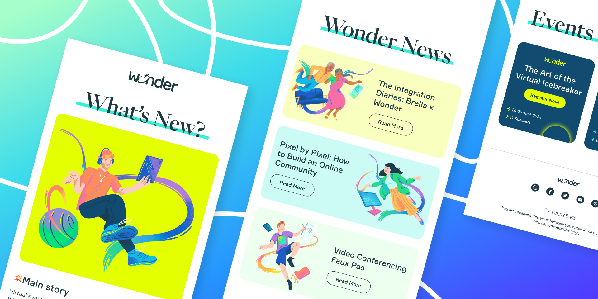 Newsletter and Email Template design email email campaign email design email template figma illustration letterbox marketing newsletter newsletter graphics newsletter template ui ux webdesign