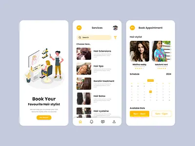 Online Booking Beauty App mobile app ui user interface ux