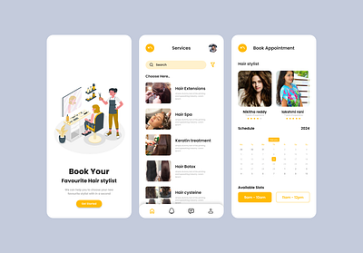 Online Booking Beauty App mobile app ui user interface ux