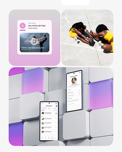 Mulher em Forma / Fitness App (Mobile App) app design mobile mobile app ui ui design ux ux design