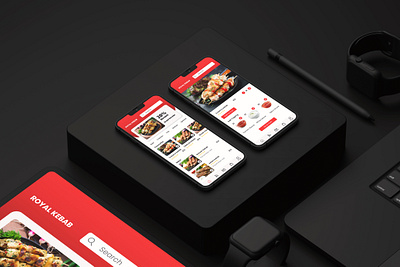 Restaurant App UI/UX design with 3D mockup 3d androidapp app appdesign design iosapp mobileapp mobileappdesign restaurant restaurantappui ui uidesign uiux ux uxdesign