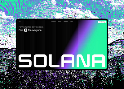 Solana [Hero Section] crypto ecosystem hero section landing solana ui animation web animation web design web3 web4