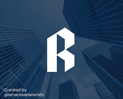 R Leter Modern , Minimalist Real Estate Logo amenaakterankhi creativelogo