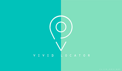 Vivid Locator adobe illustrator branding design fashion logo flat icon illustration logo minimal vector