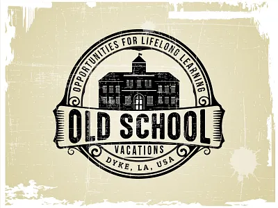 OLD SCHOOL LOGO badge classic grunge hipster illustration logo logo design old old logo old school retro vintage vector