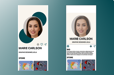 daily ui #6, "user profile" branding design graphic design minimal ui