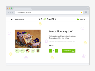 Daily UI Challenge 012 - Product Page 012 beginner beginners cake dailyui dailyuichallenge desktop ecommerce figma product page shop store ui design vegan