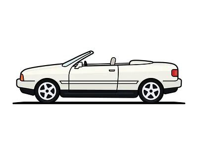 Audi Cabriolet Illustration cabriolet car illustration illustrator lines