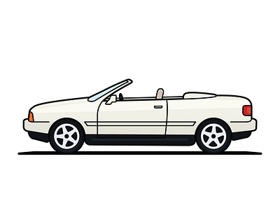 Audi Cabriolet Illustration cabriolet car illustration illustrator lines